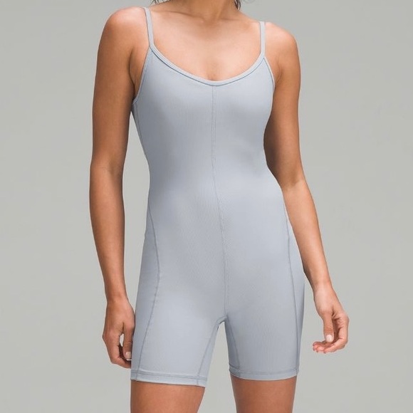 Lululemon Ribbed Contoured Unitard 6” Chambray - Picture 1 of 2